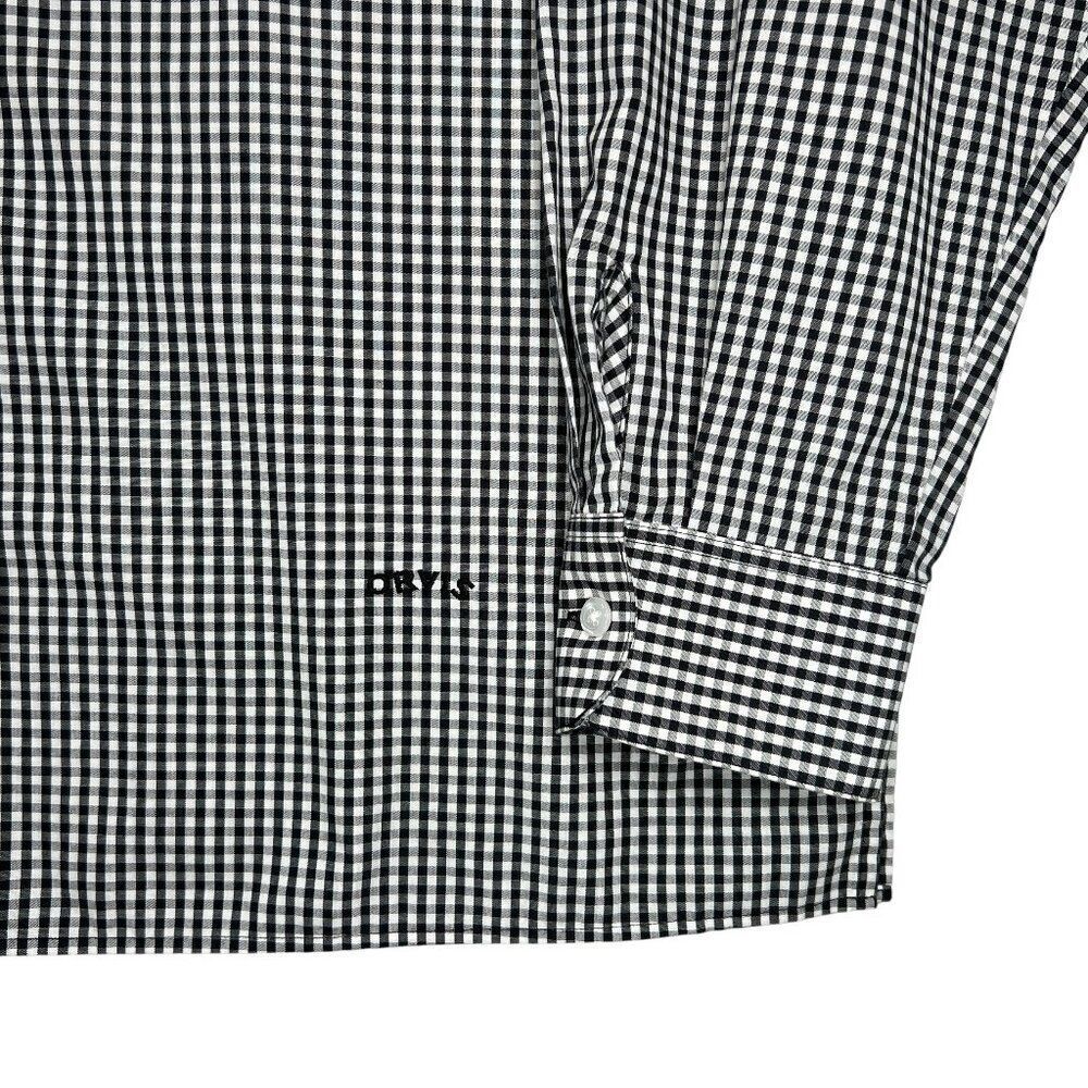 Orvis Men's Size 17" Black & White Check Button Down‎ Shirt - Picture 5 of 10